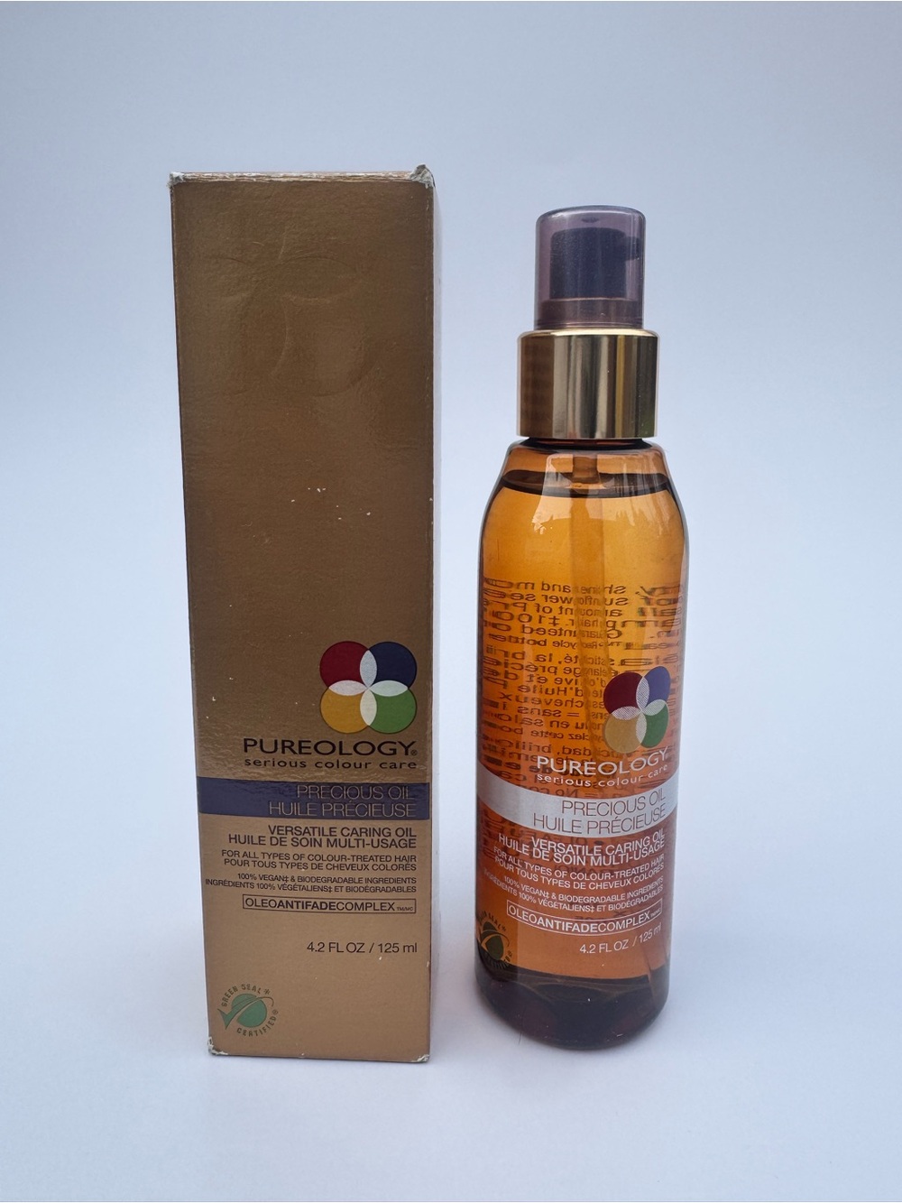 Pureology Precious Oil Hair Treatment - Amber Brown Bottle